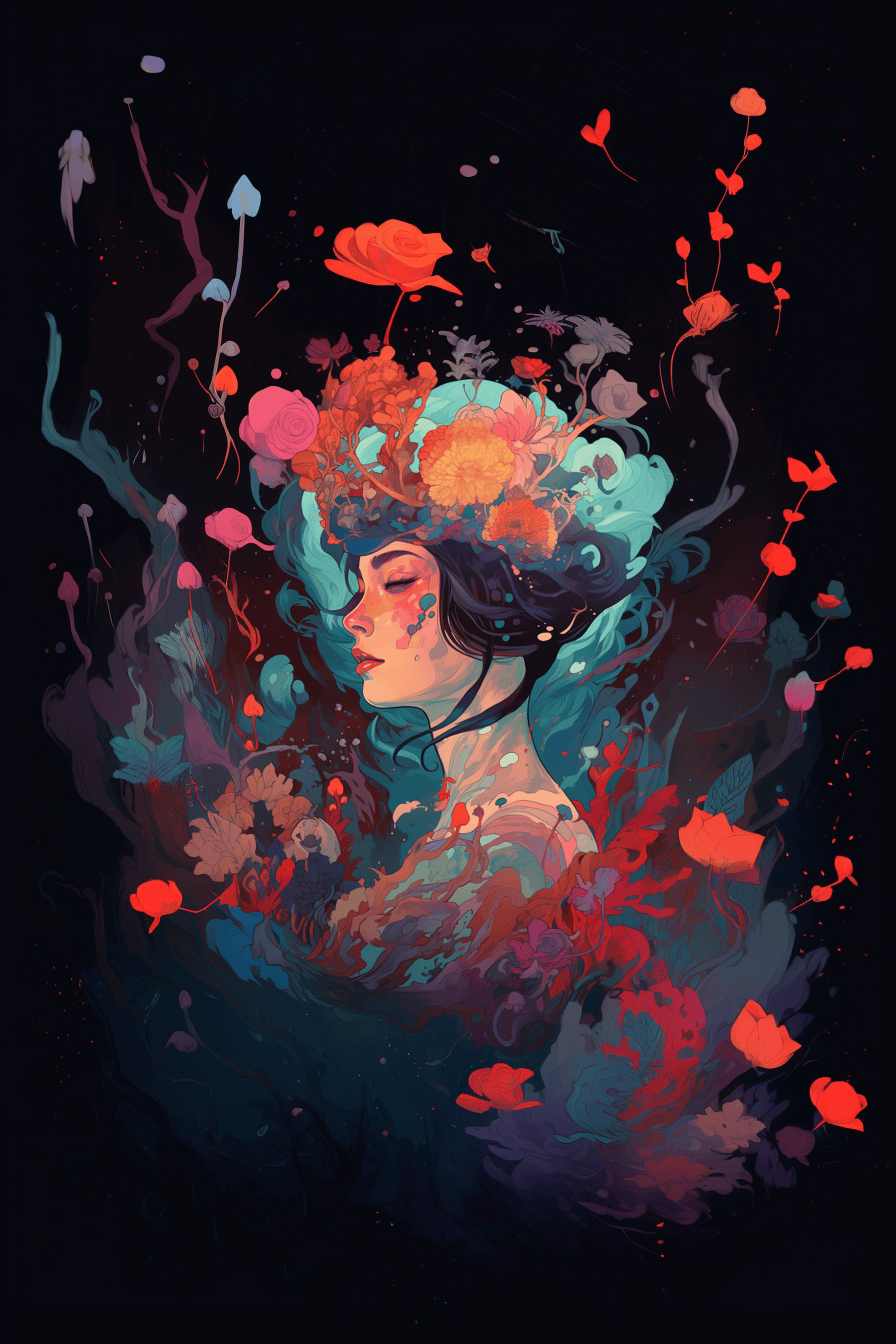 cosmic woman illustration