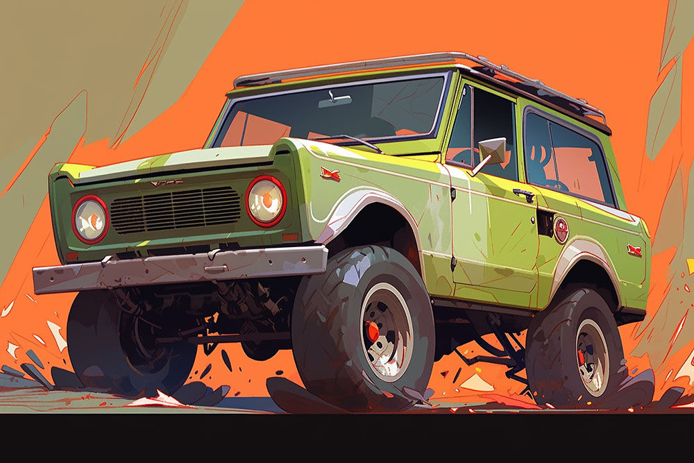International Harvester Scout drawing